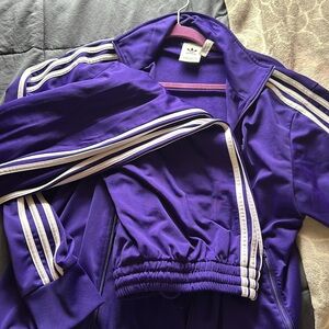 Purple Adidas Sweatsuit